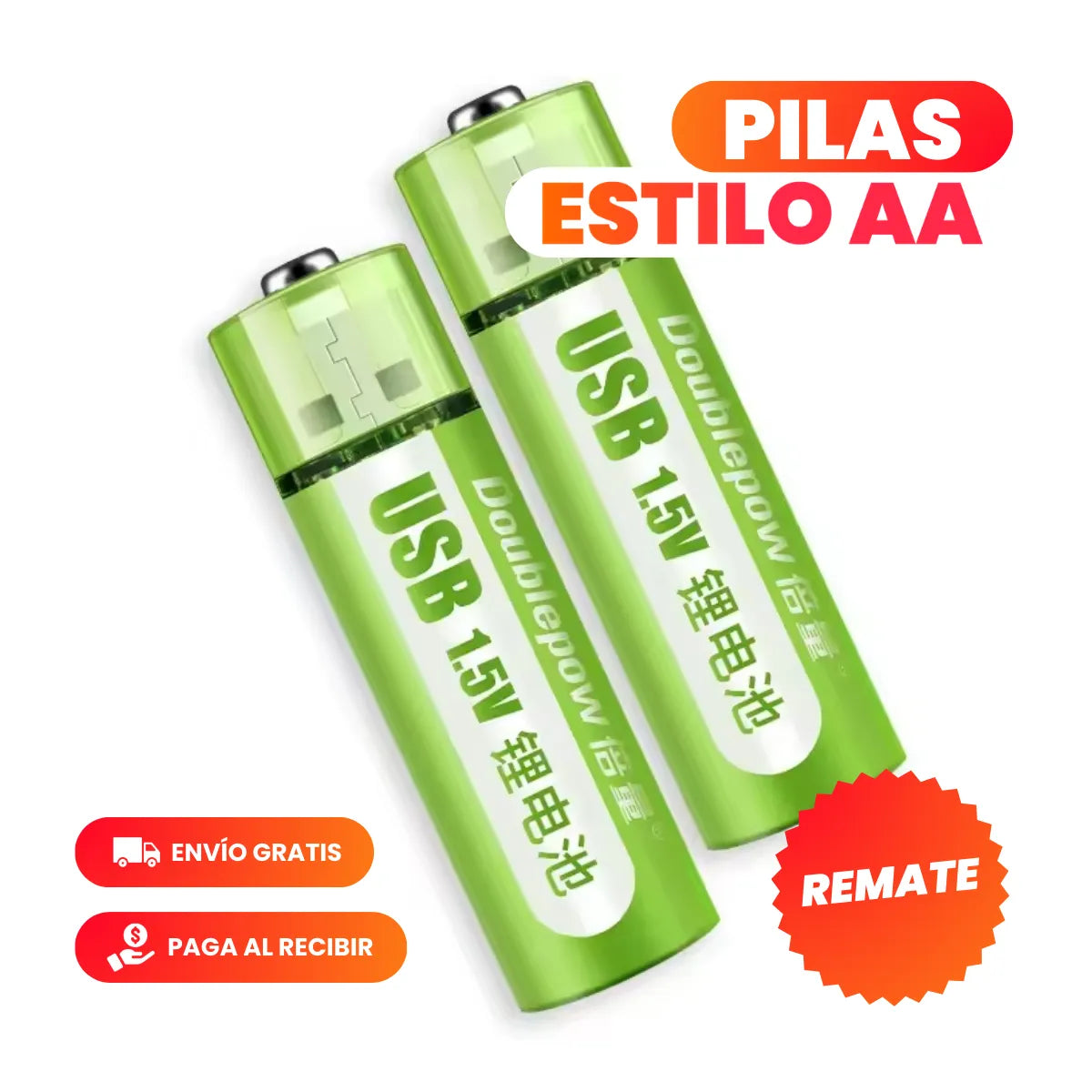 InfiniteCharge™ - Combos Pilas AA USB Recargables