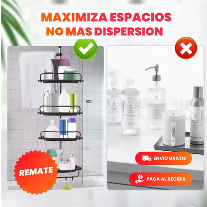 EasyBath™ - Organizador Esquinero Múltiples Niveles - Hasta 3mts