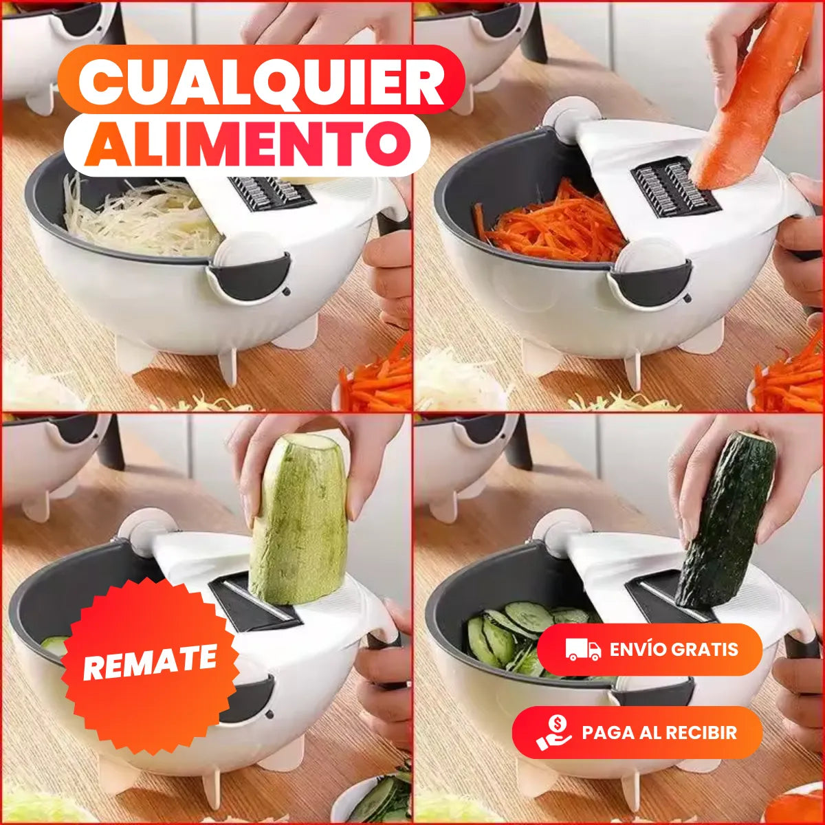 CookClear™ - Rallador 9 en 1 + Afilador GRATIS