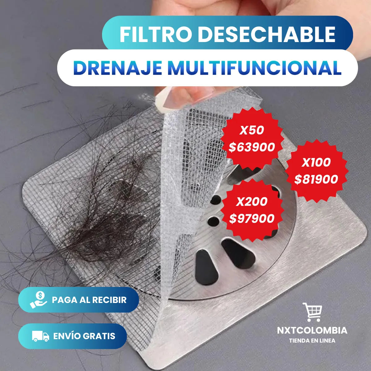 Filtros Drenaje Para Baño Multifuncional Adhesivo