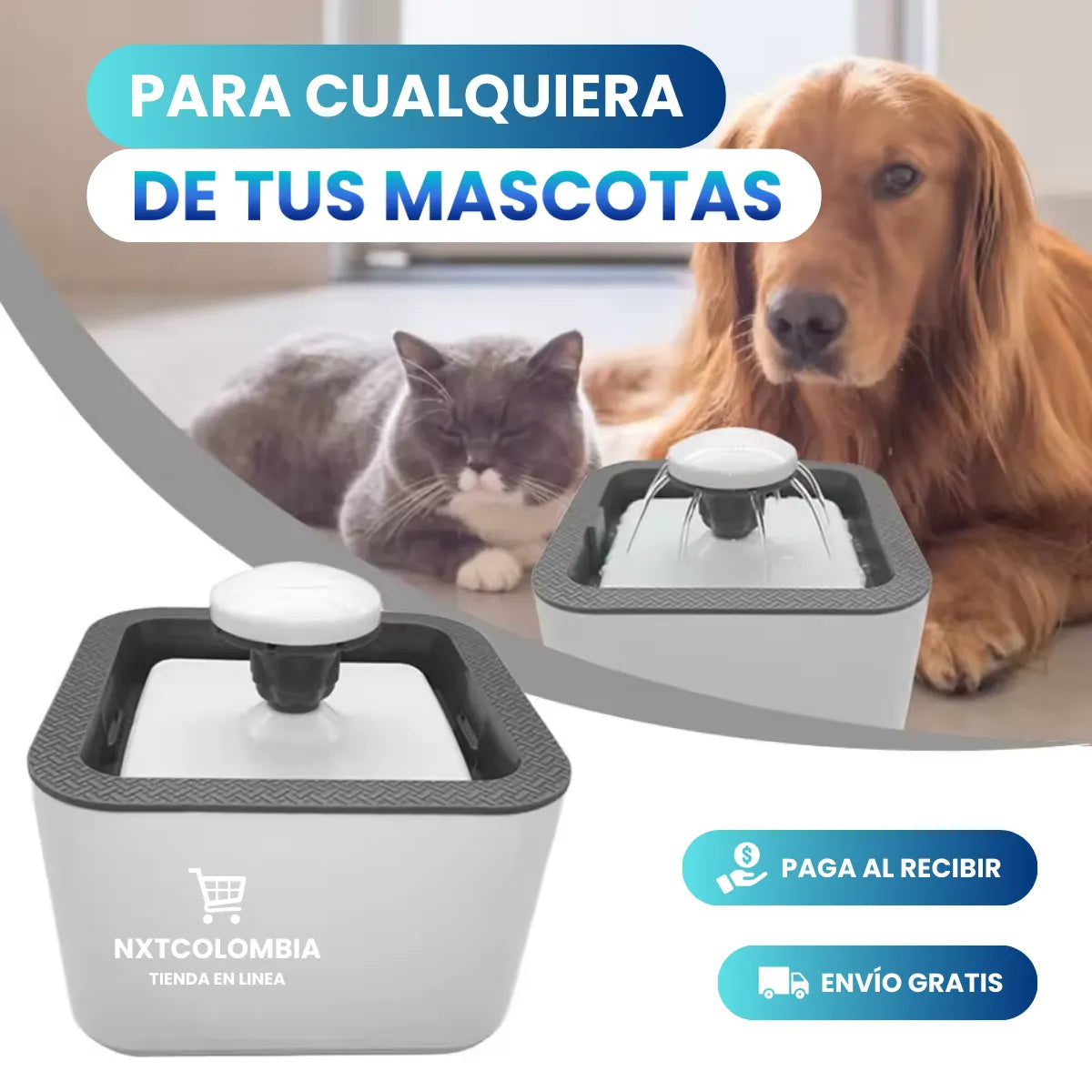 AquaPet™ Bebedero - Fuente De Agua Para Mascotas