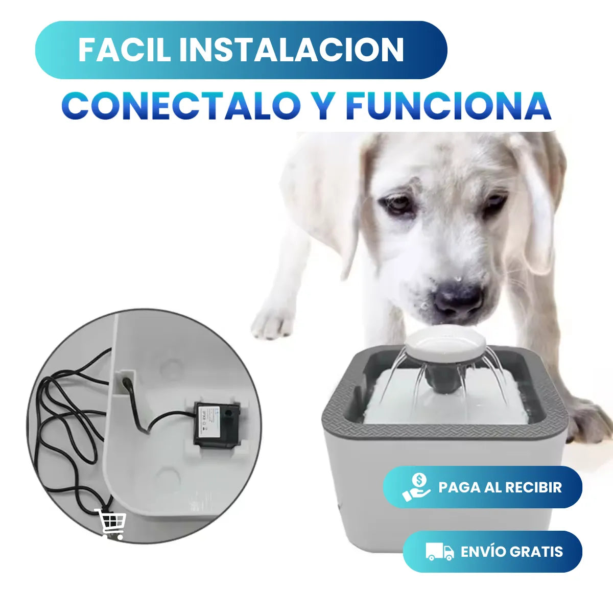 AquaPet™ Bebedero - Fuente De Agua Para Mascotas