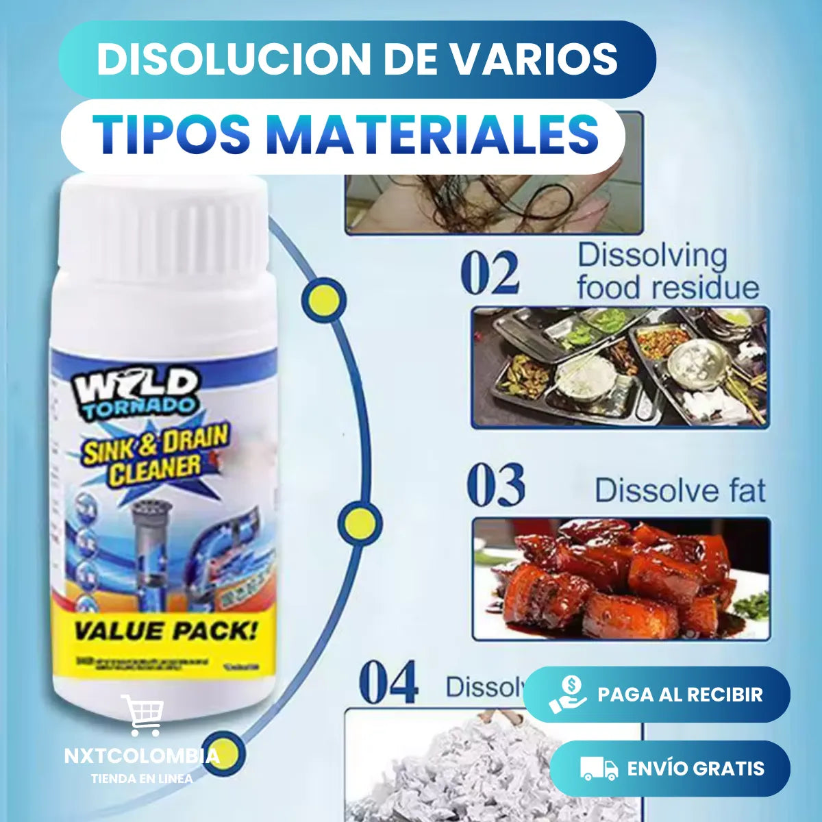 WildTornado™ - Destapa Tuberias/Cañerías - Elimina Olores y Bacterias