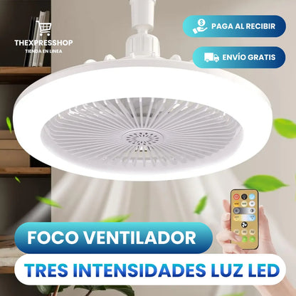 FOCO VENTILADOR LED CON AROMATIZADOR 3 EN 1