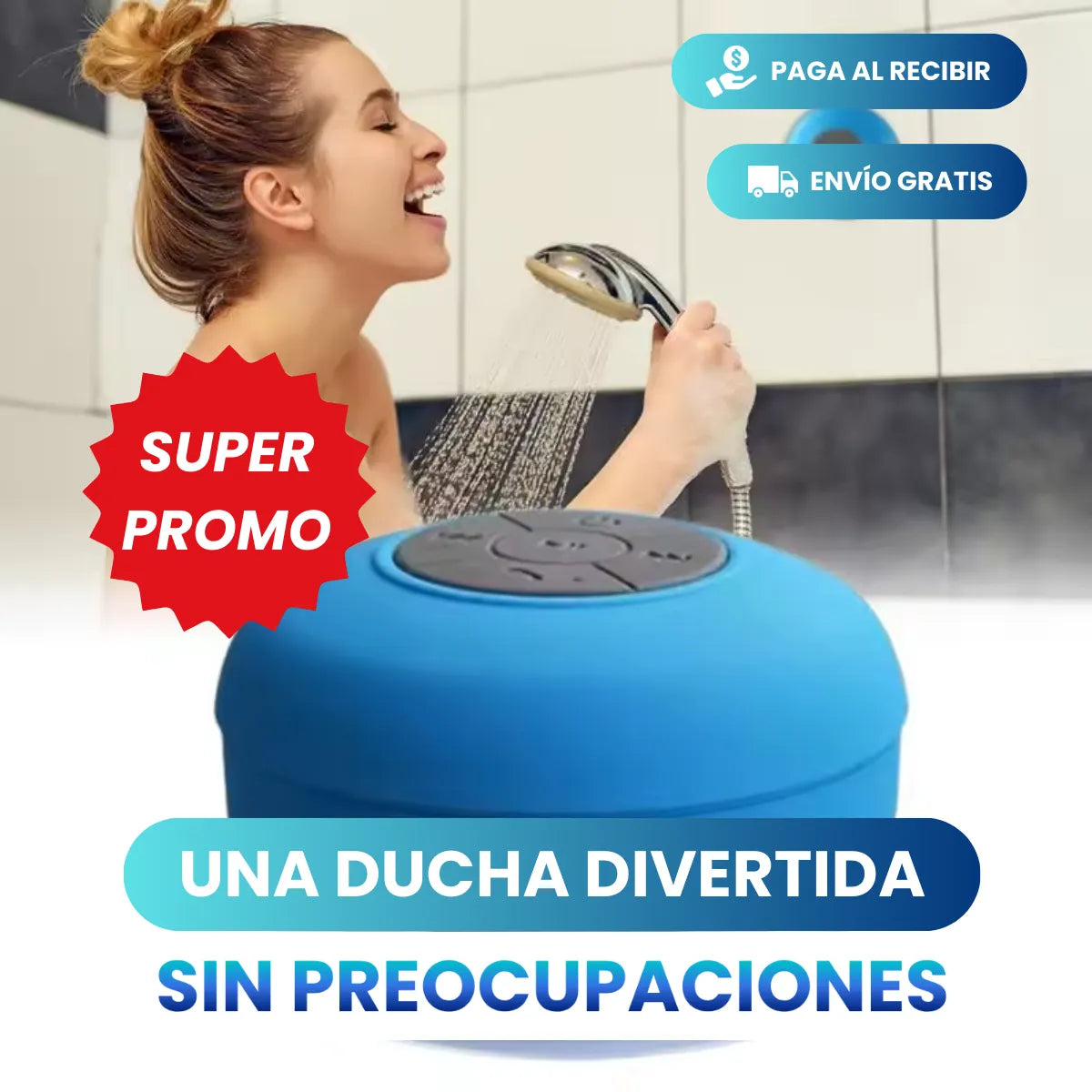 AQUABEAT™ PARLANTE BLUETOOTH PARA DUCHA