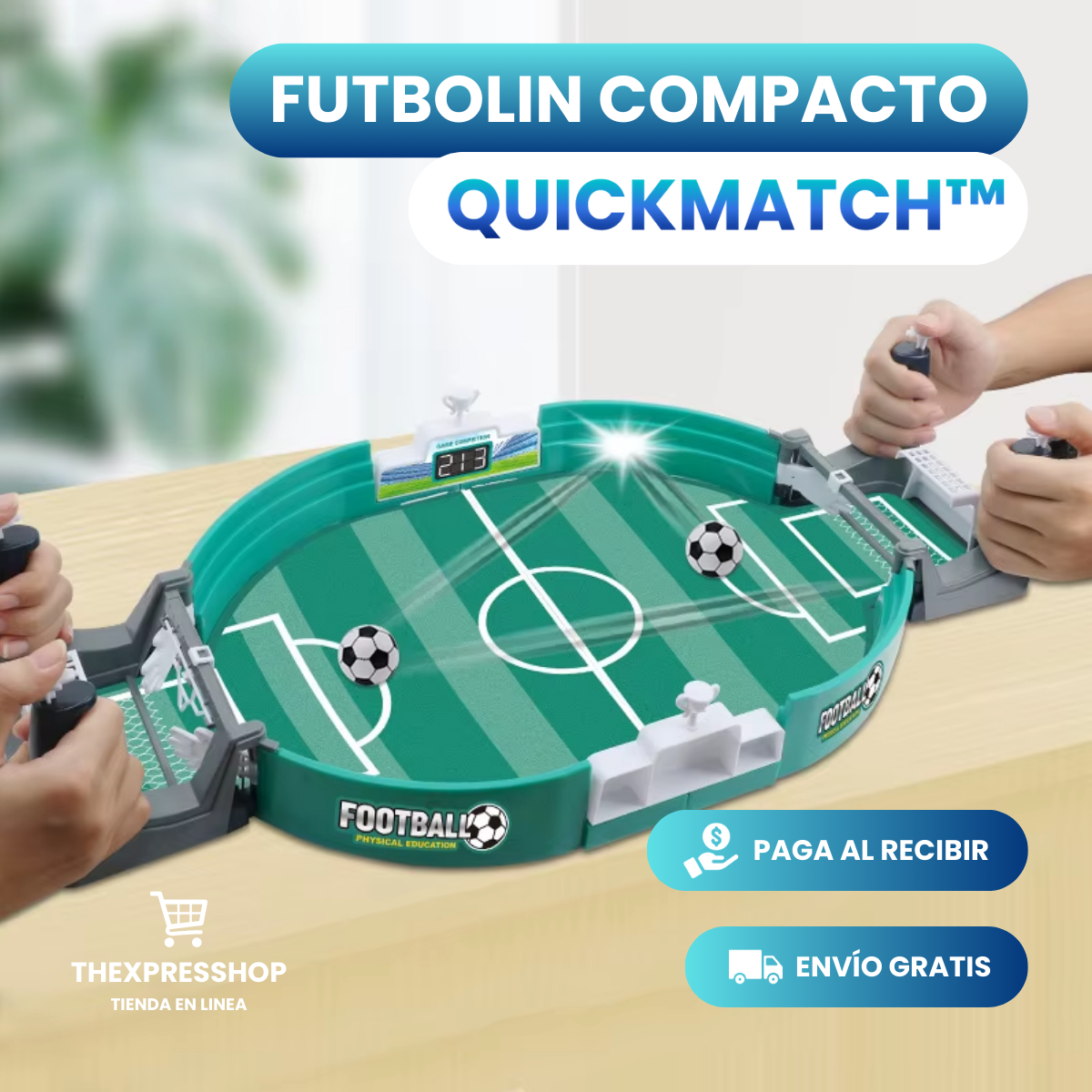 ⚽QUICKMATCH™ - FUTBOLIN COMPACTO PARA TODA LA FAMILIA⚽