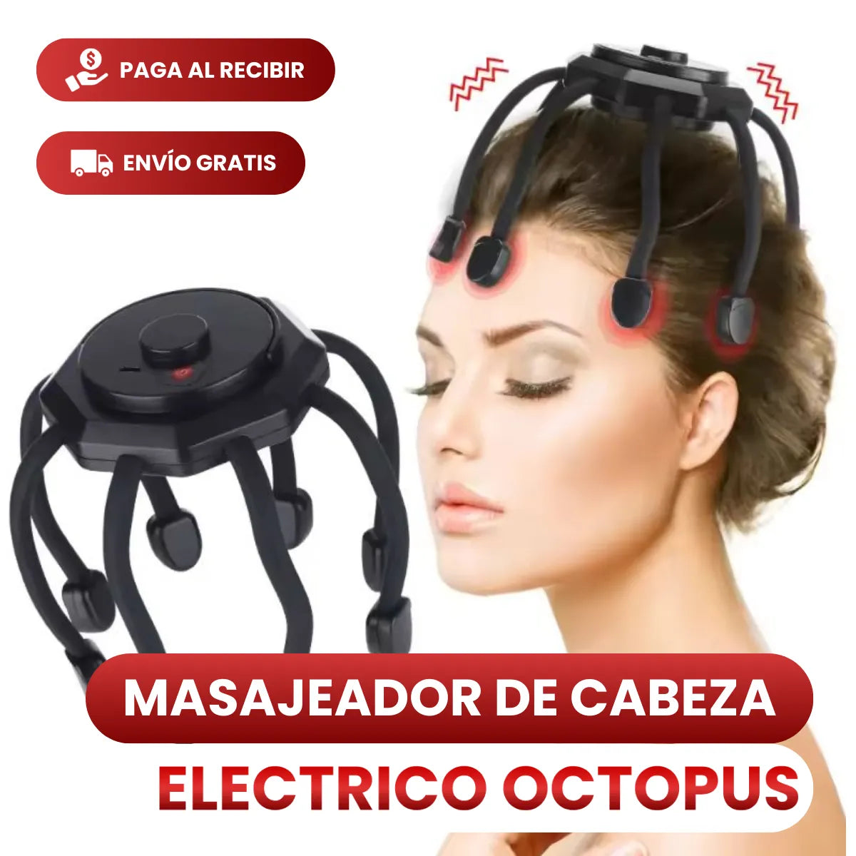 Octopus Pro™- Masajeador Eléctrico de Cabeza y Cuero Cabelludo