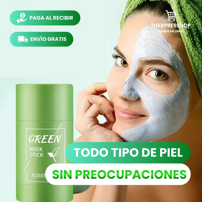 GREEN SKIN™ - Máscara de Té Verde y Arcilla Blanca [Anti grasa y acné]