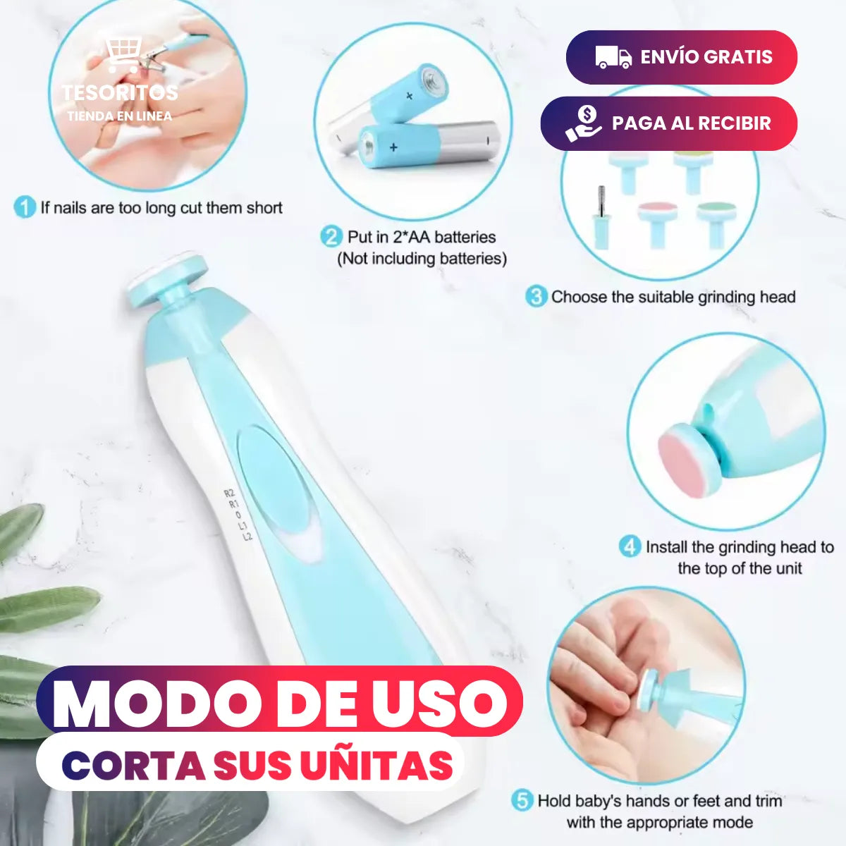 TinyTrim™ - Cortador de Uñas para Bebes Antiheridas