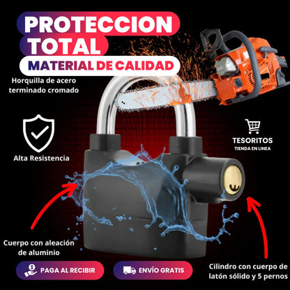 Alarmex™ - Candado Antirrobo de Acero Endurecido con Alarma