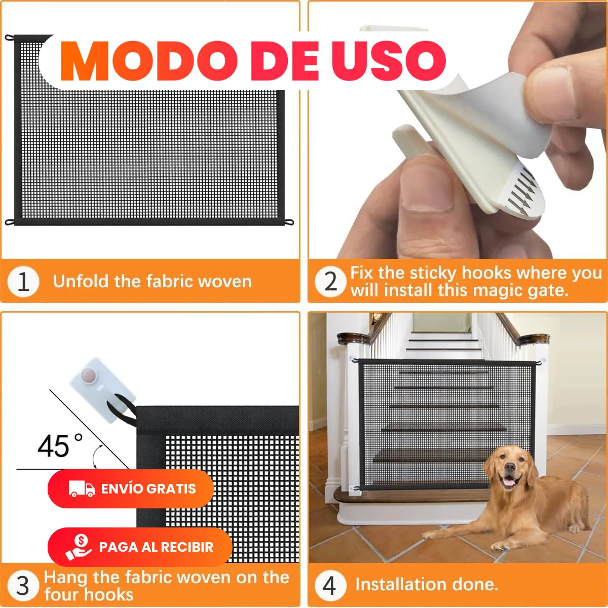 Petio™ - Puerta en malla protectora para perros