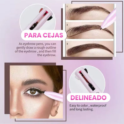 GlamLine™ - DELINEADOR 4 EN 1 (Cejas, labios, ojos e iluminador)