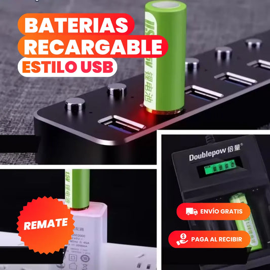 InfiniteCharge™ - Combos Pilas AA USB Recargables