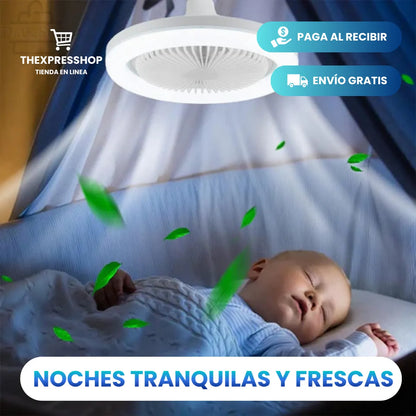 FOCO VENTILADOR LED CON AROMATIZADOR 3 EN 1