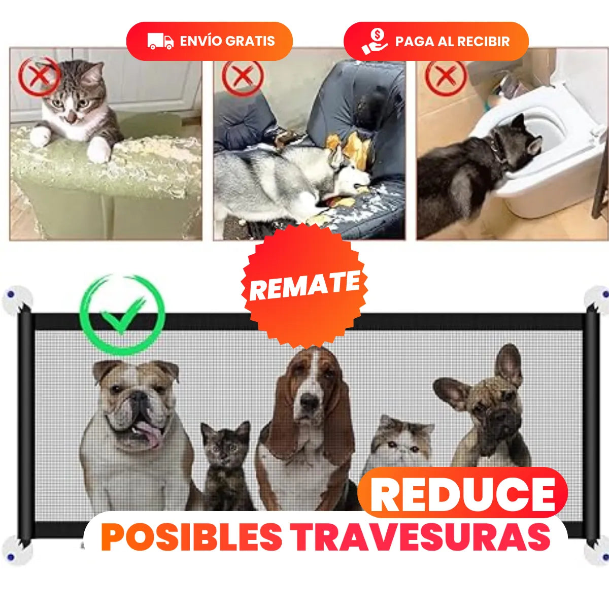 Petio™ - Puerta en malla protectora para perros