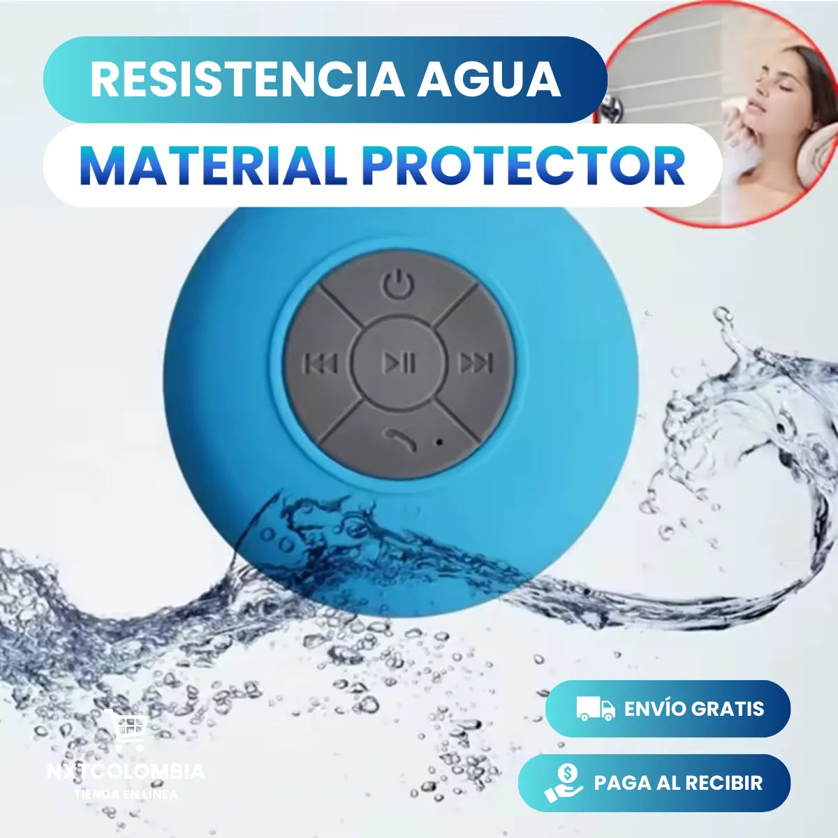 AQUABEAT™ PARLANTE BLUETOOTH PARA DUCHA