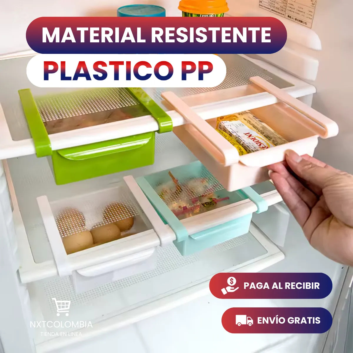 Organizador Multiusos EcoFridge™ - PACK 4 UNIDADES - Adiós al desorden desde YA