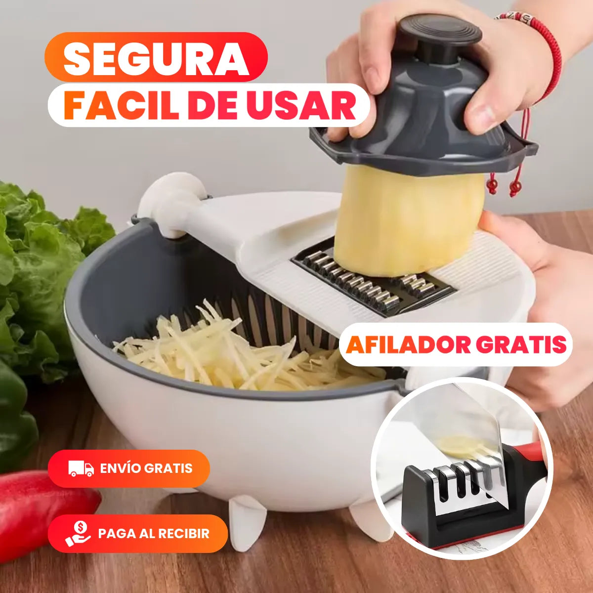 CookClear™ - Rallador 9 en 1 + Afilador GRATIS