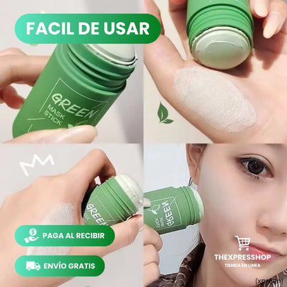 GREEN SKIN™ - Máscara de Té Verde y Arcilla Blanca [Anti grasa y acné]