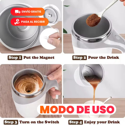 MugDrink™ - Vaso Mug Mezclador Magnético Automático 380 ML