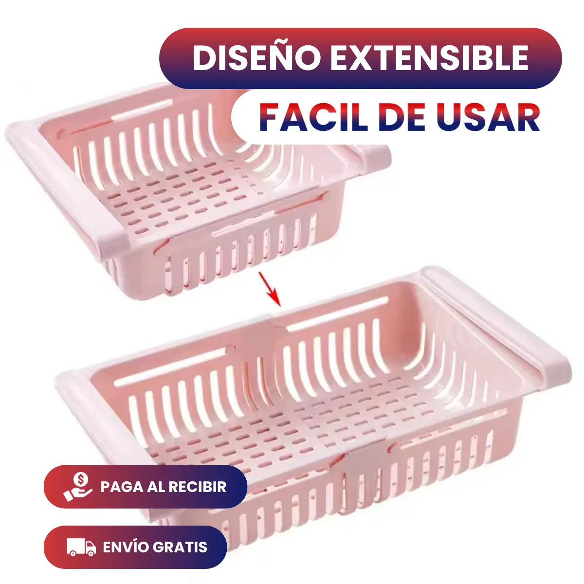 Organizador Multiusos EcoFridge™ - PACK 4 UNIDADES - Adiós al desorden desde YA