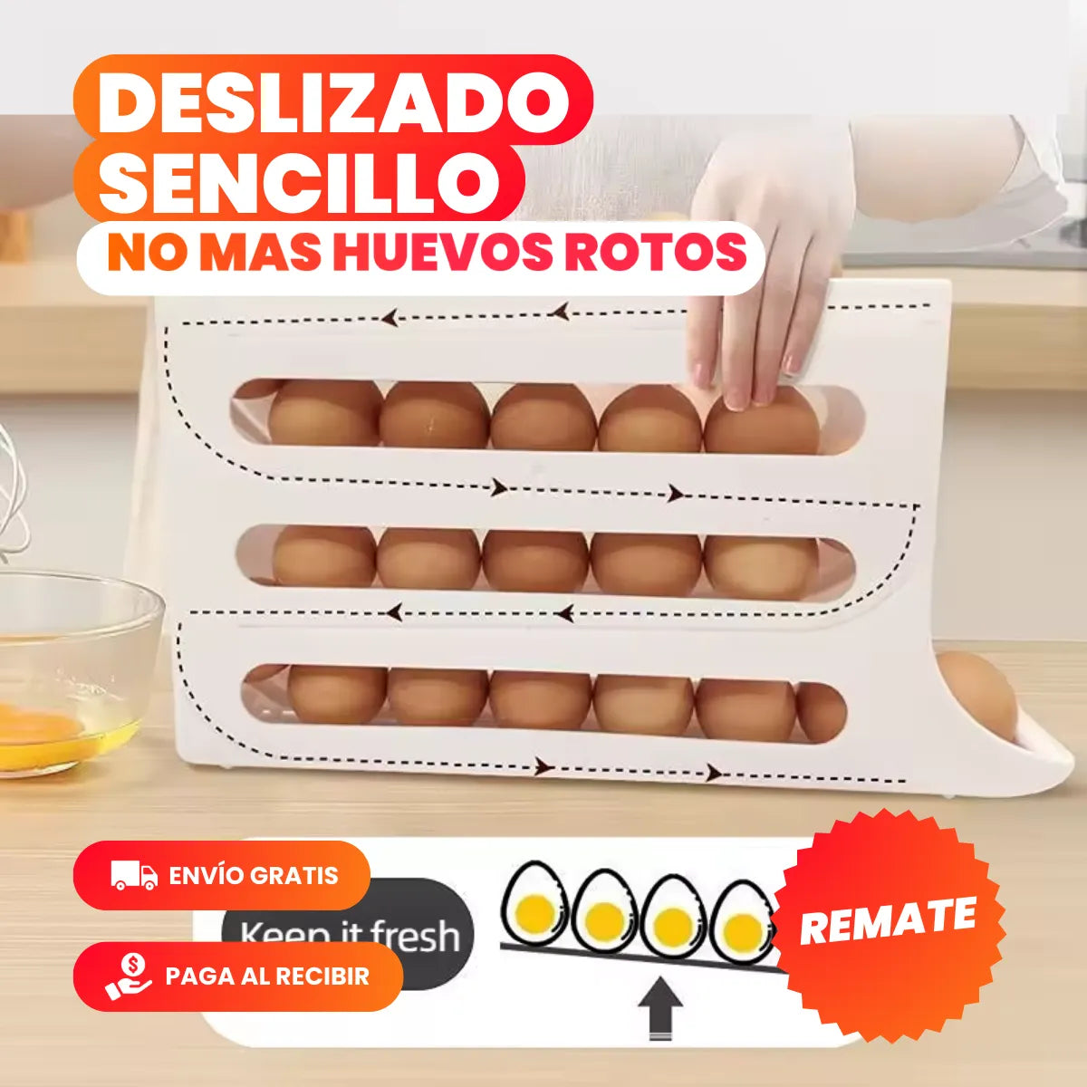 EggProtect™ - Dispensador Automático de Huevos – Organización y Seguridad en tu Cocina