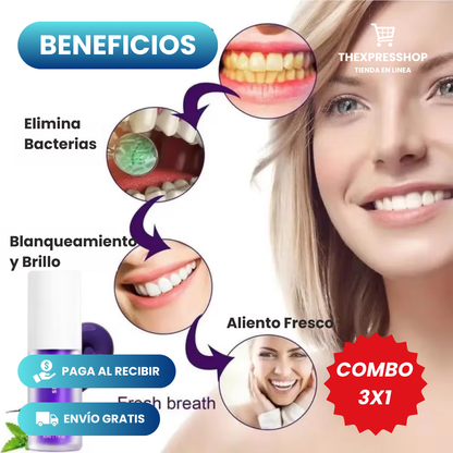 SmileKit® Blanqueador Dental - COMBO 3X1 : ¡Blanquea tus Dientes en 30 SEGUNDOS! 💜✨