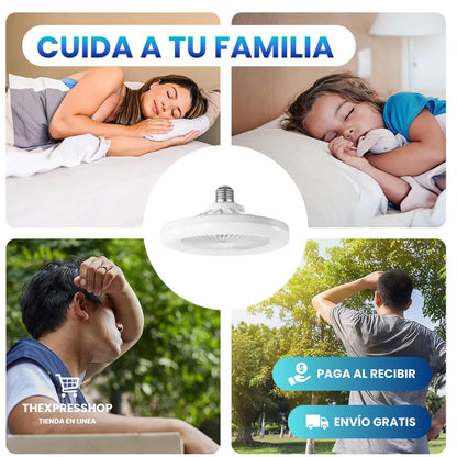 FOCO VENTILADOR LED CON AROMATIZADOR 3 EN 1