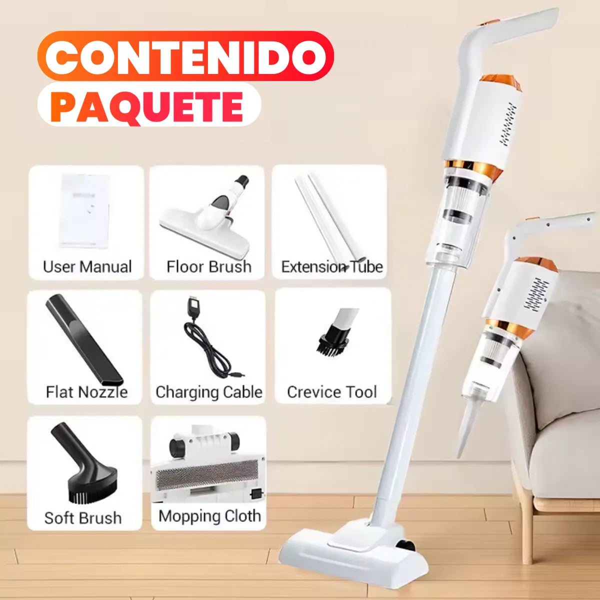 CleanHome™ - Aspiradora Electrica Recargable 4 en 1