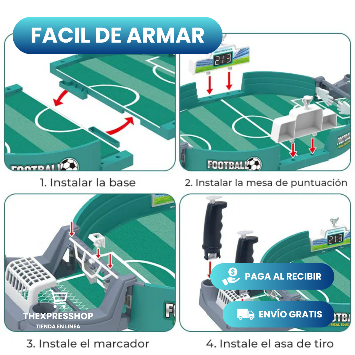 ⚽QUICKMATCH™ - FUTBOLIN COMPACTO PARA TODA LA FAMILIA⚽