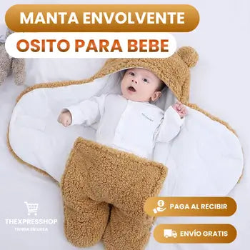 SleepBaby® - Manta Envolvente de Osito para bebés