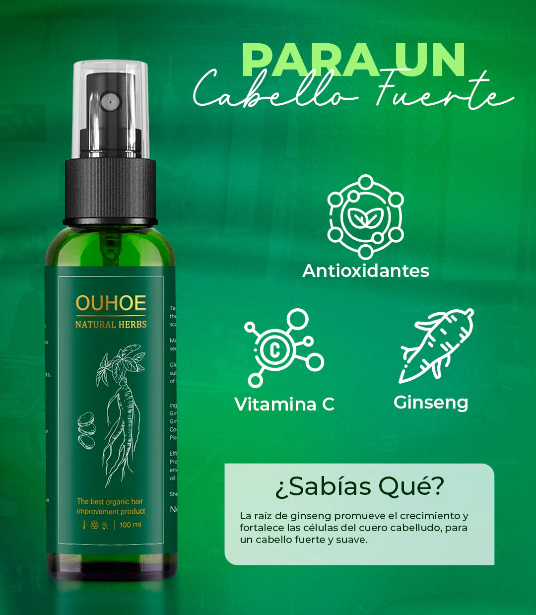 ✅OUHOE™ - Spray Crecimiento Capilar - COMBO 3x1✅