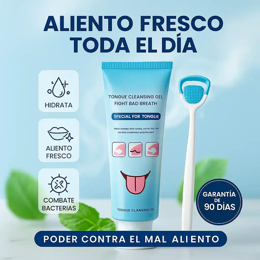 Gel limpiador de lengua + cepillo fresco